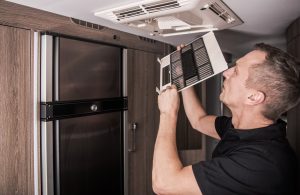 Allergen Trapping air filter being fitted